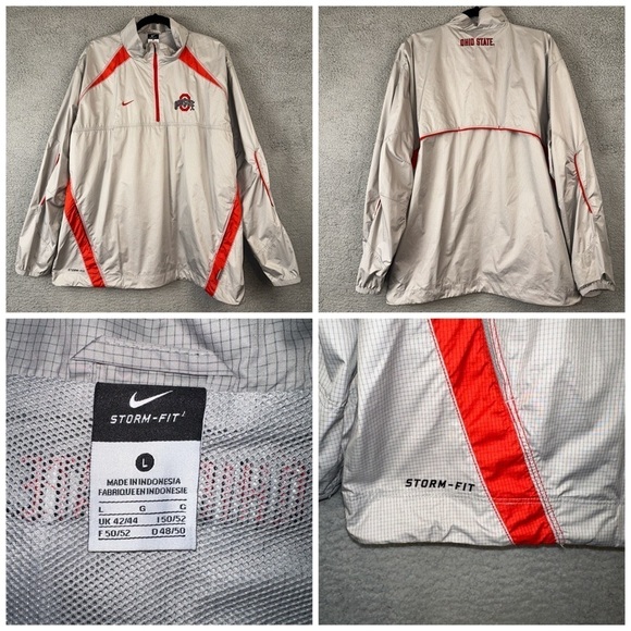 Nike Mens Large Storm-Fit‎ Jacket The Ohio State Windbreaker Activewear Pullover - Picture 5 of 14